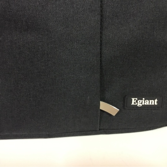 Egiant Carry All Solid Black Tablet Laptop Case Soft Gray Lining EUC 13 X 9.5 As - Picture 6 of 12